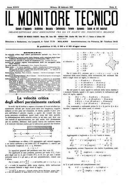 Il monitore tecnico giornale d'architettura, d'Ingegneria civile ed industriale, d'edilizia ed arti affini