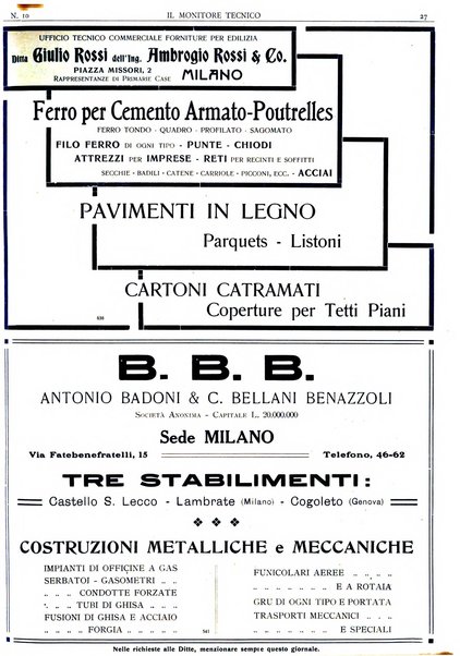 Il monitore tecnico giornale d'architettura, d'Ingegneria civile ed industriale, d'edilizia ed arti affini