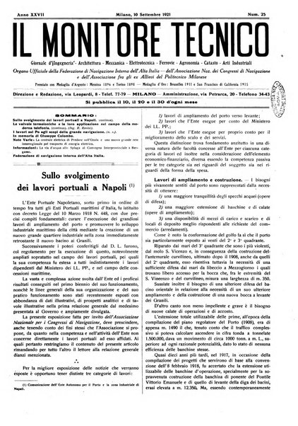 Il monitore tecnico giornale d'architettura, d'Ingegneria civile ed industriale, d'edilizia ed arti affini