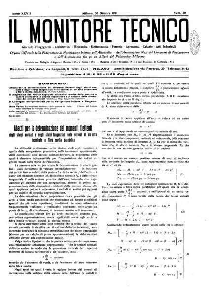 Il monitore tecnico giornale d'architettura, d'Ingegneria civile ed industriale, d'edilizia ed arti affini