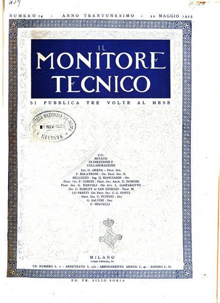 Il monitore tecnico giornale d'architettura, d'Ingegneria civile ed industriale, d'edilizia ed arti affini