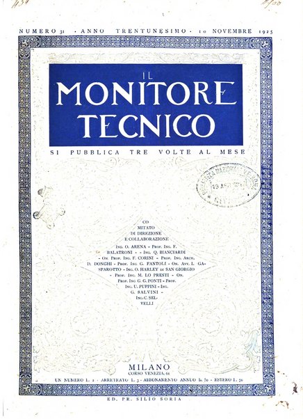 Il monitore tecnico giornale d'architettura, d'Ingegneria civile ed industriale, d'edilizia ed arti affini