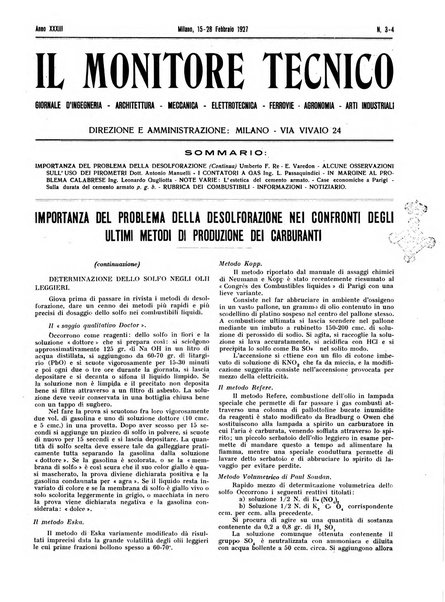 Il monitore tecnico giornale d'architettura, d'Ingegneria civile ed industriale, d'edilizia ed arti affini