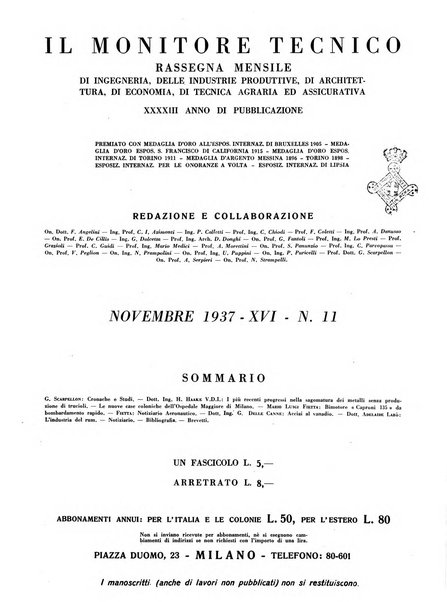 Il monitore tecnico giornale d'architettura, d'Ingegneria civile ed industriale, d'edilizia ed arti affini