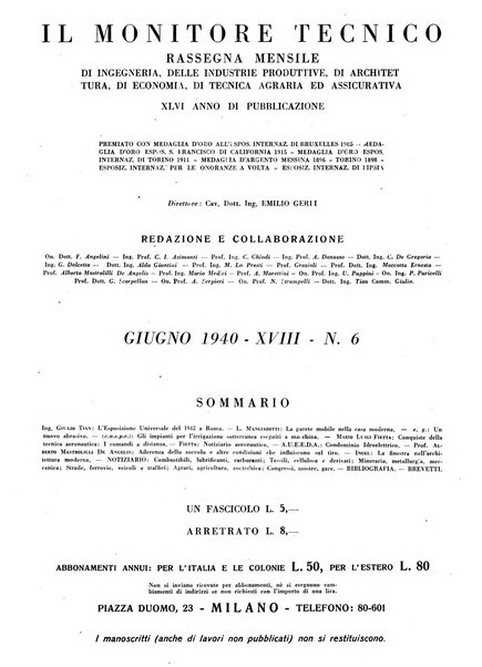 Il monitore tecnico giornale d'architettura, d'Ingegneria civile ed industriale, d'edilizia ed arti affini