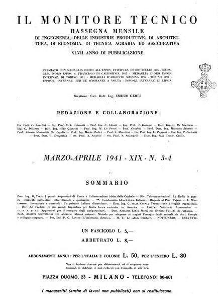 Il monitore tecnico giornale d'architettura, d'Ingegneria civile ed industriale, d'edilizia ed arti affini