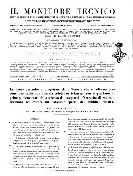 Il monitore tecnico giornale d'architettura, d'Ingegneria civile ed industriale, d'edilizia ed arti affini