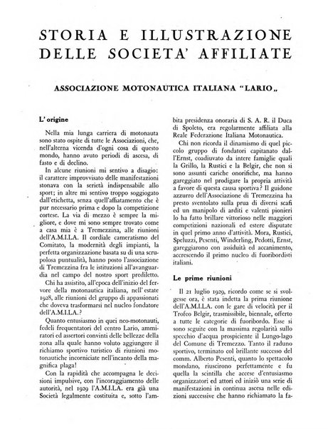 La motonautica italiana rivista ufficiale della reale Federazione italiana motonautica