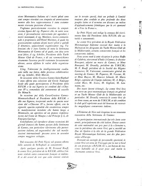 La motonautica italiana rivista ufficiale della reale Federazione italiana motonautica