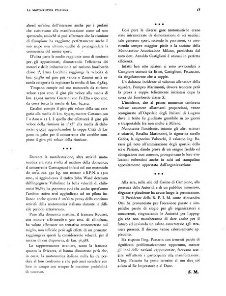 La motonautica italiana rivista ufficiale della reale Federazione italiana motonautica