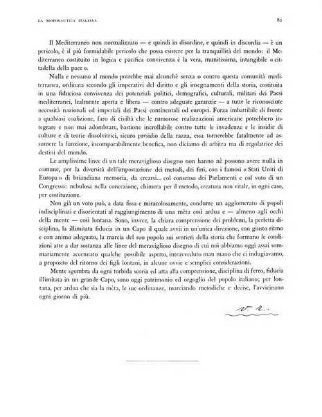 La motonautica italiana rivista ufficiale della reale Federazione italiana motonautica