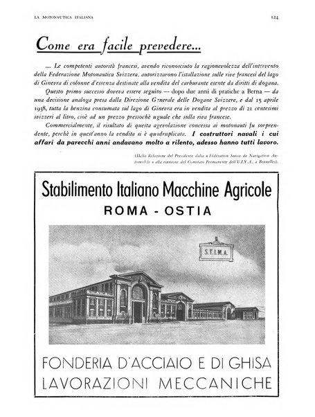 La motonautica italiana rivista ufficiale della reale Federazione italiana motonautica