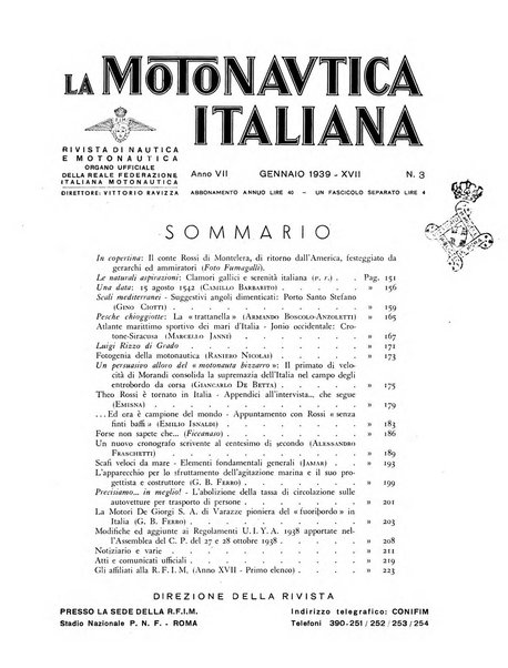 La motonautica italiana rivista ufficiale della reale Federazione italiana motonautica