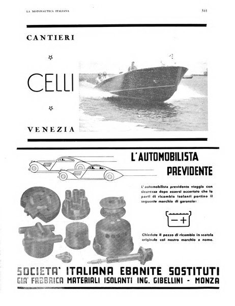 La motonautica italiana rivista ufficiale della reale Federazione italiana motonautica