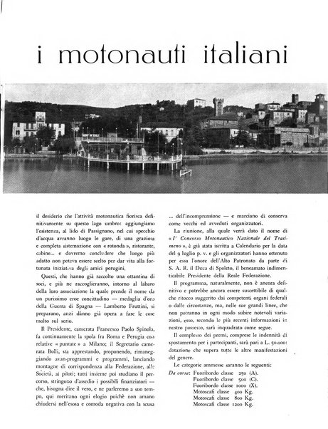 La motonautica italiana rivista ufficiale della reale Federazione italiana motonautica