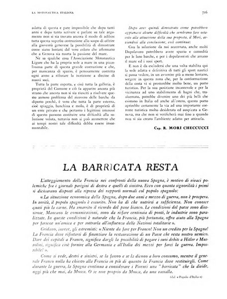 La motonautica italiana rivista ufficiale della reale Federazione italiana motonautica