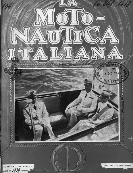 La motonautica italiana rivista ufficiale della reale Federazione italiana motonautica