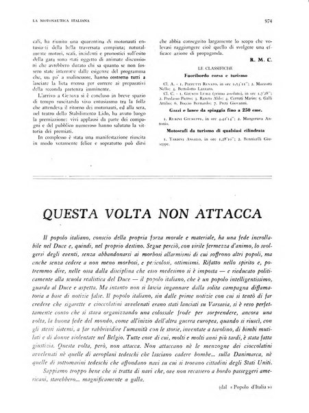 La motonautica italiana rivista ufficiale della reale Federazione italiana motonautica