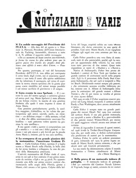 La motonautica italiana rivista ufficiale della reale Federazione italiana motonautica