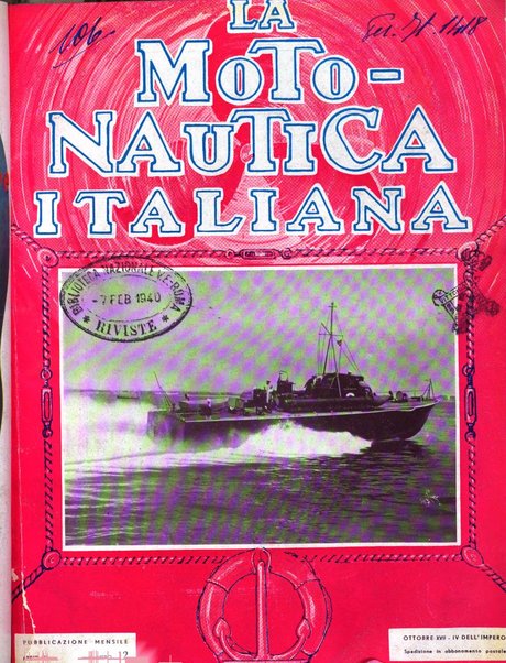 La motonautica italiana rivista ufficiale della reale Federazione italiana motonautica