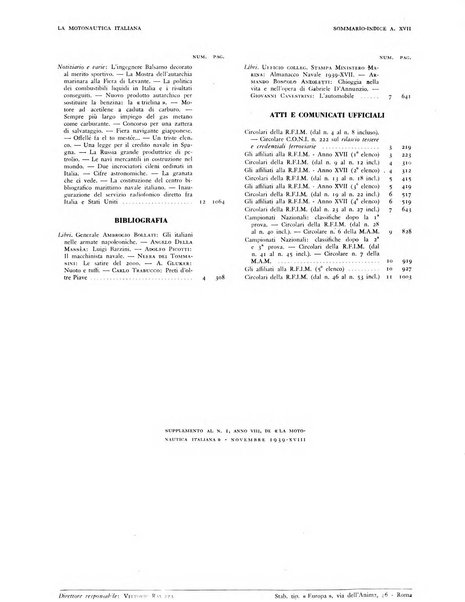 La motonautica italiana rivista ufficiale della reale Federazione italiana motonautica