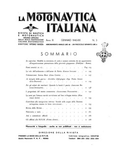 La motonautica italiana rivista ufficiale della reale Federazione italiana motonautica