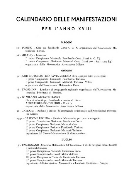 La motonautica italiana rivista ufficiale della reale Federazione italiana motonautica