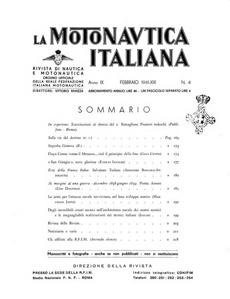 La motonautica italiana rivista ufficiale della reale Federazione italiana motonautica