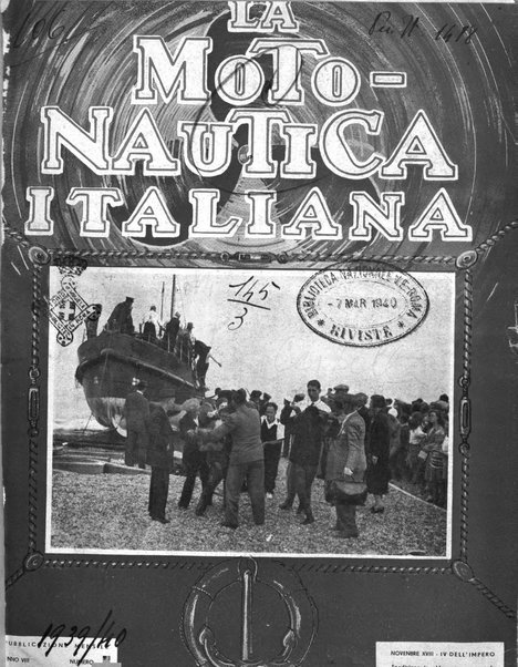 La motonautica italiana rivista ufficiale della reale Federazione italiana motonautica