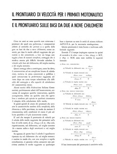 La motonautica italiana rivista ufficiale della reale Federazione italiana motonautica