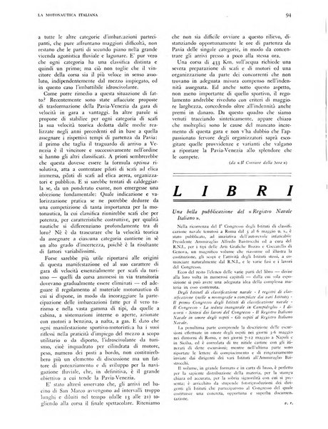 La motonautica italiana rivista ufficiale della reale Federazione italiana motonautica