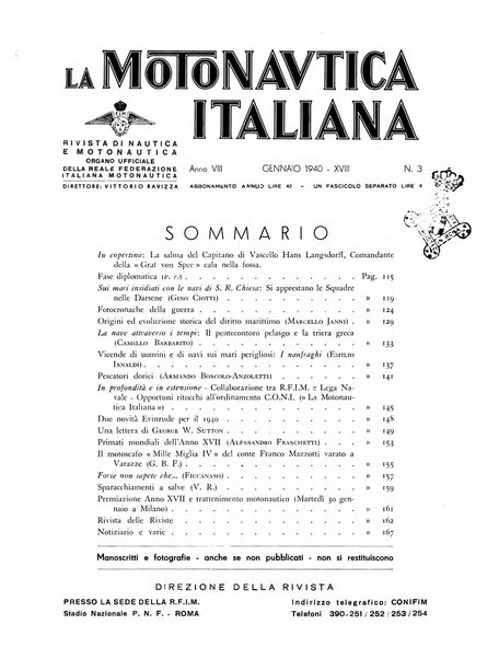 La motonautica italiana rivista ufficiale della reale Federazione italiana motonautica