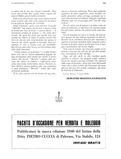 La motonautica italiana rivista ufficiale della reale Federazione italiana motonautica