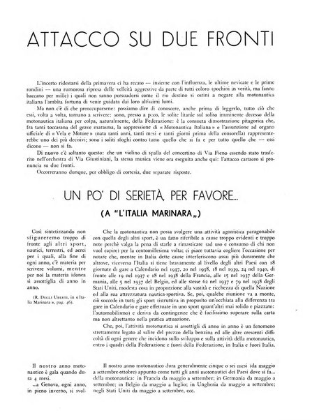 La motonautica italiana rivista ufficiale della reale Federazione italiana motonautica