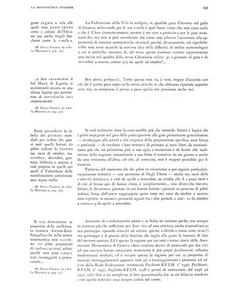 La motonautica italiana rivista ufficiale della reale Federazione italiana motonautica