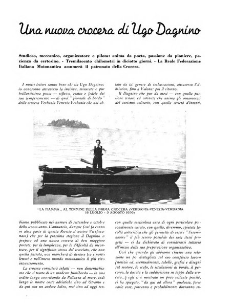 La motonautica italiana rivista ufficiale della reale Federazione italiana motonautica