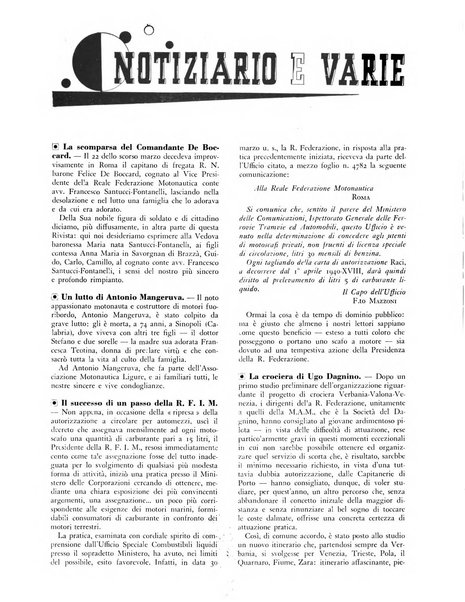 La motonautica italiana rivista ufficiale della reale Federazione italiana motonautica