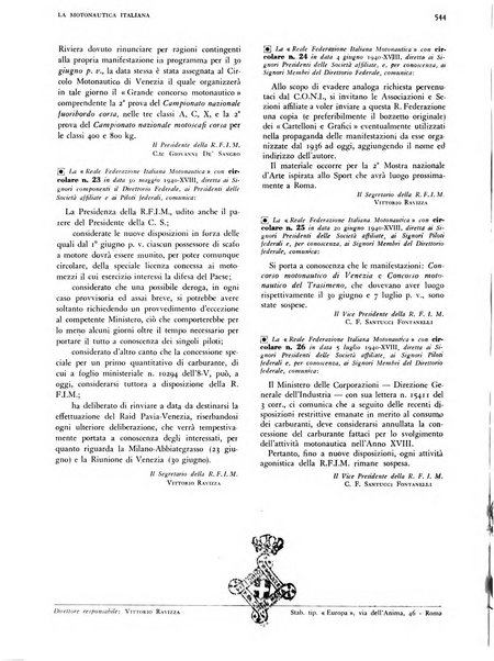 La motonautica italiana rivista ufficiale della reale Federazione italiana motonautica