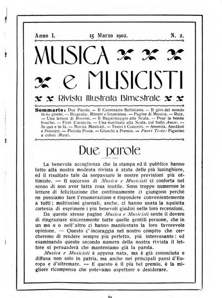 Musica e musicisti rivista illustrata bimestrale