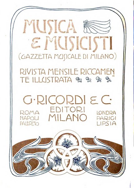 Musica e musicisti rivista illustrata bimestrale