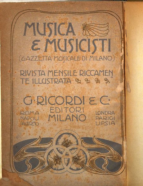 Musica e musicisti rivista illustrata bimestrale