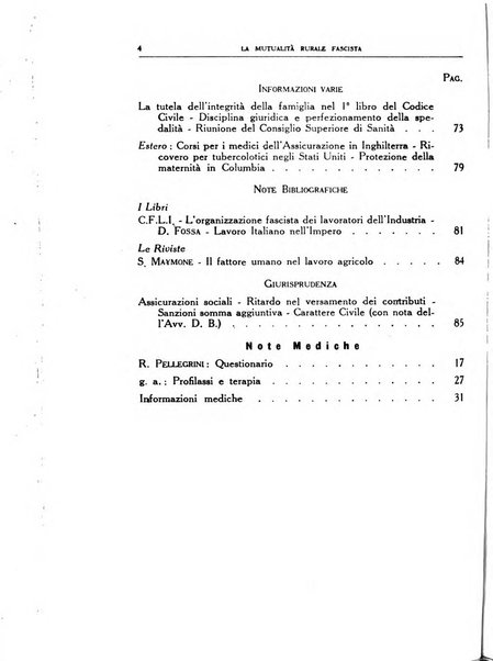 La mutualita rurale fascista rivista mensile della Federazione fascista mutue di malattia per i lavoratori agricoli