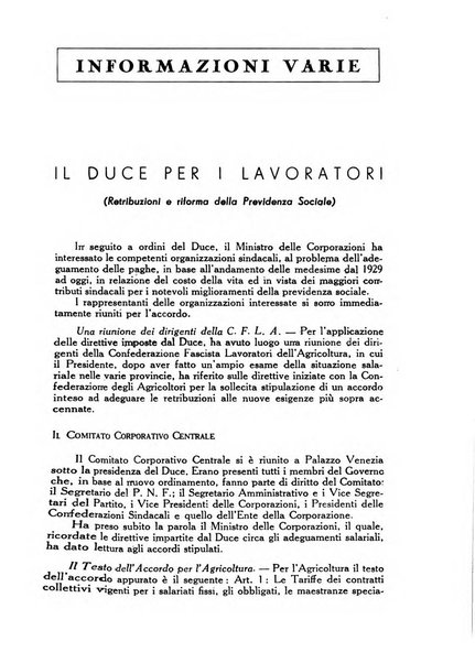 La mutualita rurale fascista rivista mensile della Federazione fascista mutue di malattia per i lavoratori agricoli