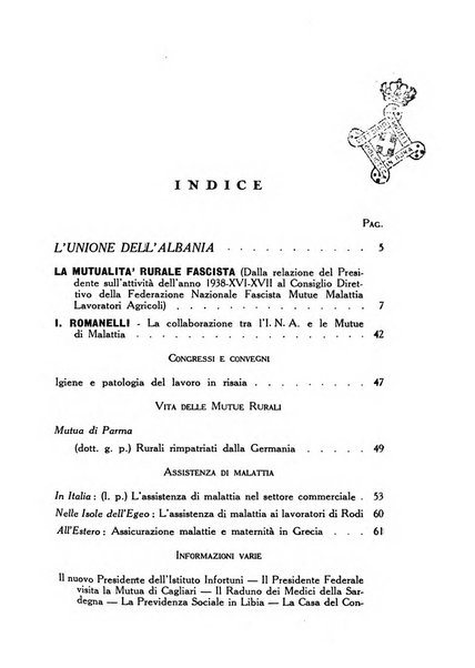 La mutualita rurale fascista rivista mensile della Federazione fascista mutue di malattia per i lavoratori agricoli