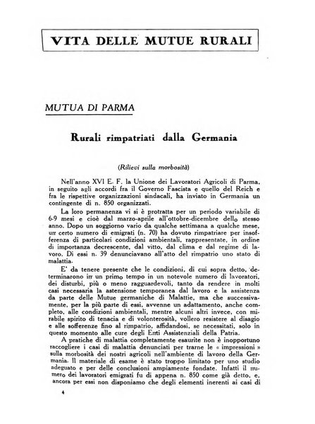 La mutualita rurale fascista rivista mensile della Federazione fascista mutue di malattia per i lavoratori agricoli