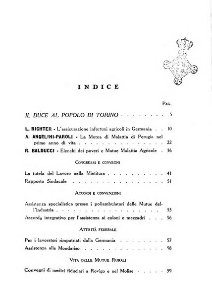 La mutualita rurale fascista rivista mensile della Federazione fascista mutue di malattia per i lavoratori agricoli