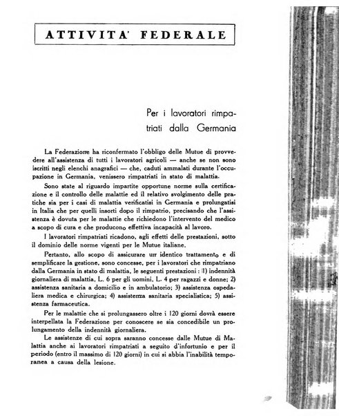 La mutualita rurale fascista rivista mensile della Federazione fascista mutue di malattia per i lavoratori agricoli