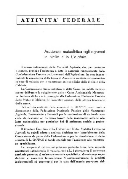 La mutualita rurale fascista rivista mensile della Federazione fascista mutue di malattia per i lavoratori agricoli