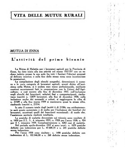 La mutualita rurale fascista rivista mensile della Federazione fascista mutue di malattia per i lavoratori agricoli