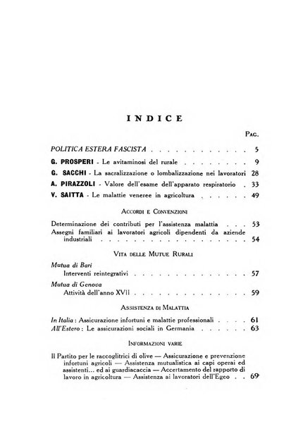 La mutualita rurale fascista rivista mensile della Federazione fascista mutue di malattia per i lavoratori agricoli